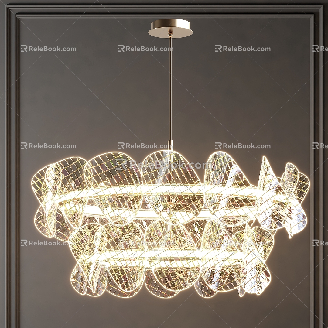 Light Luxury Chandelier 3d model