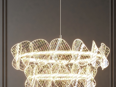 Light Luxury Chandelier 3d model