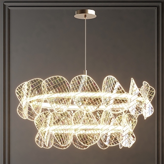 Light Luxury Chandelier 3d model