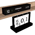 Ornaments Wall Rack Storage Rack Calendar Clock 3d model