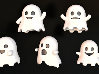 Cute ghost material ghost pendant decoration 3d model