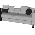 Modern Minotti double sofa 3d model
