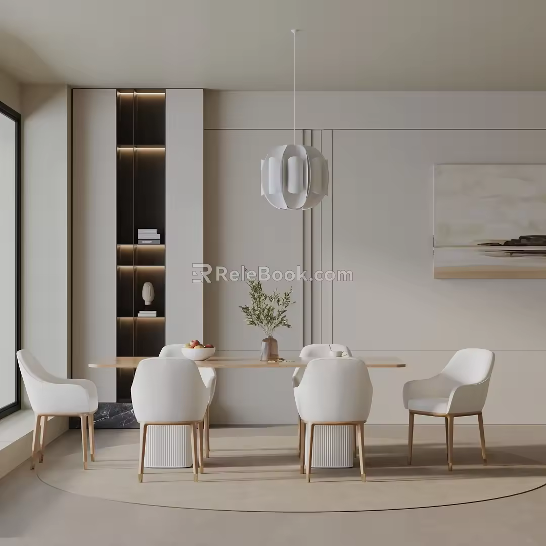 Modern table combination 3d model