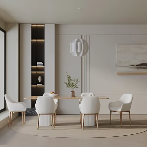 Modern table combination 3d model