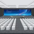 Explore Unlimited Themed Stage With Blue Ceiling Lights And Starry Backdrop