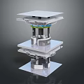 Multi layer Mechanical Engineering Structure With Detailed Platforms And Internal Components