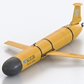 unmanned underwater vehicle submarine submarine underwater ship torpedo missile 3d model