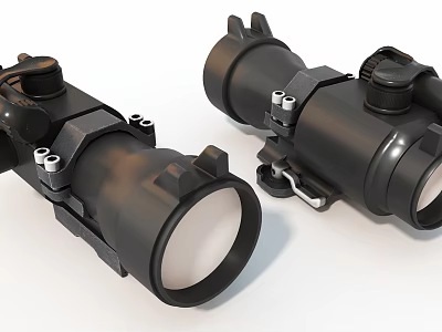 Durable Black Optical Sights With Mountable Brackets For Household Tools And Outdoor Activities 3d model