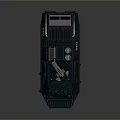 Armored Military Vehicle Featuring Six Wheel Design Turret Camera Antenna And Number 001