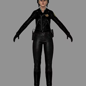 Realistic Uniform Female Police Realistic Woman Sick Beauty Female Police Female Police Female Traffic Police Helmet Mounted Police Uniform Clothes 3d model