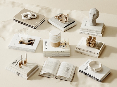 Modern Book Decoration model