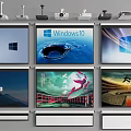 Modern Projector Projection Curtain 3d model