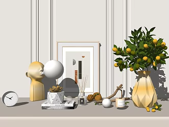 Modern Ornaments Combination Jewelry Ornaments 3d model