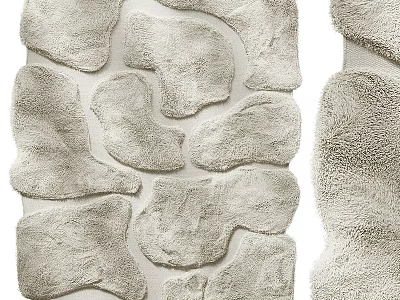 Light Toned Square Rug With Unique Textural Patterns For Home Decor 3d model