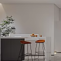Modern Open Kitchen Interior Design With Island Counter And Lighting Fixtures