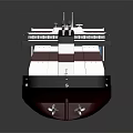 3D Rendering Of A Container Ship Loaded With Colorful Containers