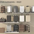 TPHUAXIANG 9527 Luggage Collection With Various Colored Suitcases On Shelf