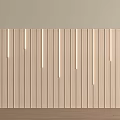 Beige Wooden Background Wall with Vertical Stripes Modern Minimalist Living Room Design