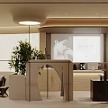 Elegant Modern Clothing Store Interior With Stylish Display Racks And Green Plants