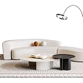 Modern sofa coffee table combination 3d model