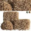 Well Trimmed Square Shaped Landscape Shrubs With Green And Brown Decorative Balls