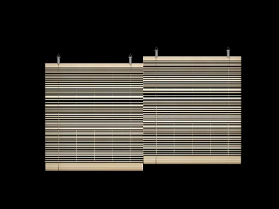 Light Brown Horizontal Window Blinds For Modern Home Interior Design 3d model