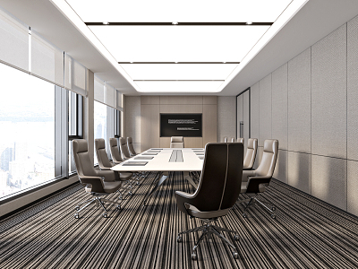 Modern Meeting Room Meeting Table and Chair 3d model