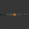 Textured Axe Weapon With Gray Head And Orange Handle 3D Model Isolated On White Background