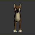 Realistic 3D Reptile Model with Brown Black Patterns and White Paws