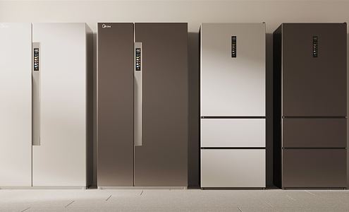 Modern refrigerator 3d model