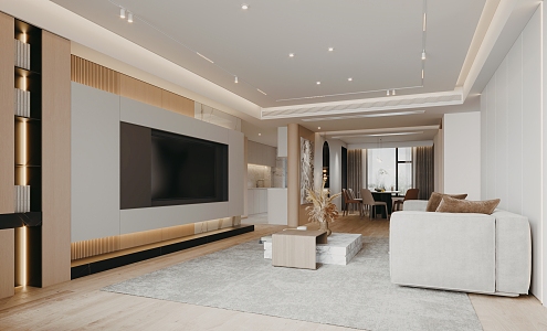 modern living room 3d model