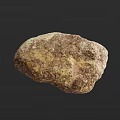 Natural Raw Stone With Rough Surface And Earthy Brown Yellow Texture 3d model