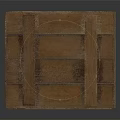 Sturdy Wooden Storage Box With Square Shape And Top Planks For Home Organization