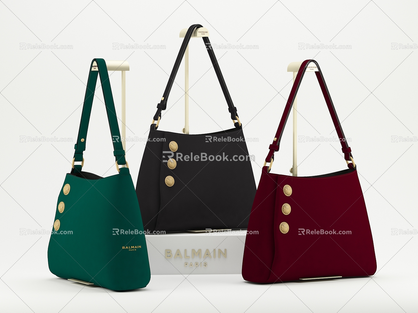 Handbag Women's Bag Bag Clothing Accessories Bag Small Bag Display Stand balmain Luxury Brand 3d model