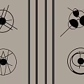Modern clock wall clock combination 3d model