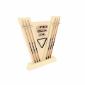 Entertainment Table Featuring Billiard Cues Balls Triangle Rack and Storage Shelf