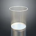Textured White Metal Trash Can For Home Bathroom Daily Use