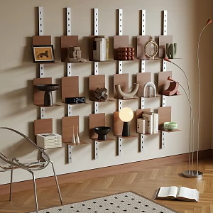 Antique Storage Rack Bookshelf Decorative Rack 3d model