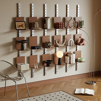 Antique Storage Rack Bookshelf Decorative Rack 3d model