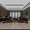 Elegant Modern Dining Living Room Interior With Round Table White Chairs Chandelier And Cabinets