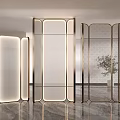 Modern Room Dividers With Metal Frames Integrated Lighting And Mesh Panels