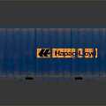 Happylov Blue Rusted Storage Container Ideal for Storing Household Living Essentials with Yellow Logo