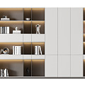 Modern bookcase 3d model