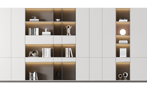 Modern bookcase 3d model