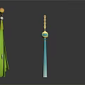 Colorful Living Supplies Collection With Green Tassels Silver Hairpins Blue Pendants And Pearl Chains