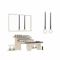 Wooden Gym Equipment Set With Dumbbells Rack Workout Bench Yoga Wheels And Rings