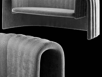 Modern Two Seater Sofa Design With Elegant Curved Armrests And Plush Upholstery 3d model