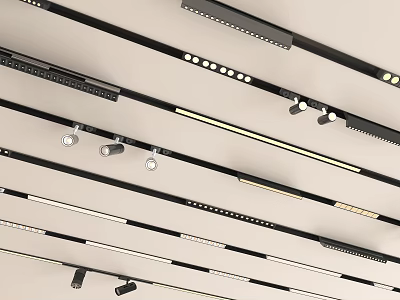 Ceiling Mounted Downlights And Spotlights For Modern Interior Lighting Design 3d model