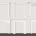 White Decorative Door Arches With Various Ornate Designs For Interior Spaces