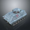 Gray Armored Military Tank Featuring Turret Tower And Heavy Track System Design